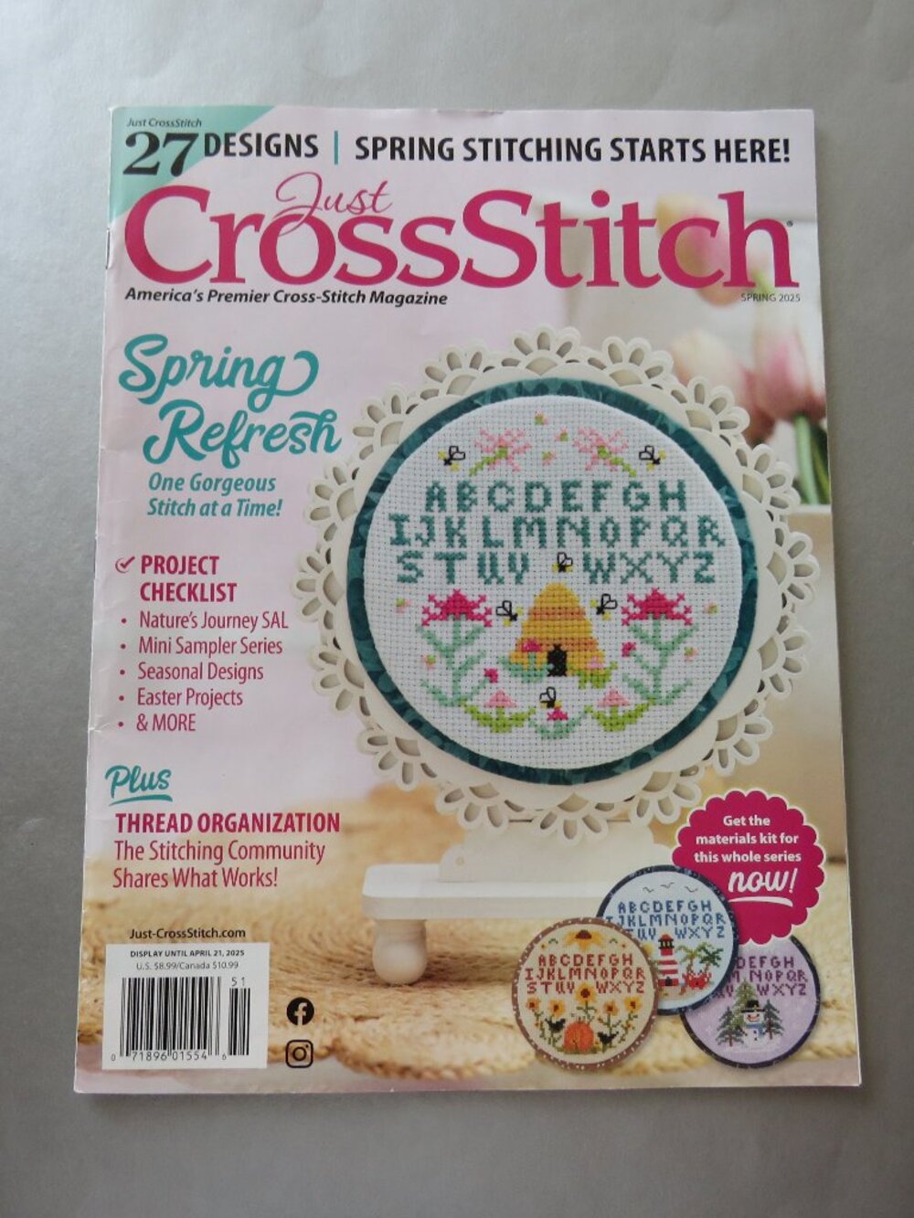 Just Cross Stitch Magazine Fun Projects Spring Refresh and Much More Spring 2025